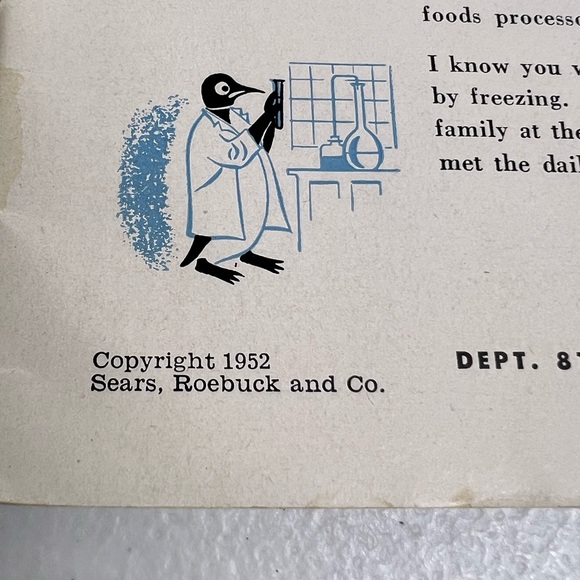 VTG 1952 Sears Coldspot How To Live With Your Freezer Recipe Booklet MCM - Picture 6 of 11